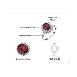 JewelryPalace Princess Diana, William, Kate, women's engagement ring, 925 sterling silver., Silver