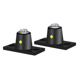 Floor Mount Vibration Isolator, 100% Neoprene, Capacity Range: 300 to 600 lb.