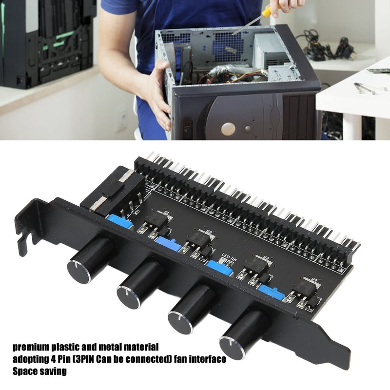 PC Fan Hub, PC8 Channel Fan Hub Plastic Metal for