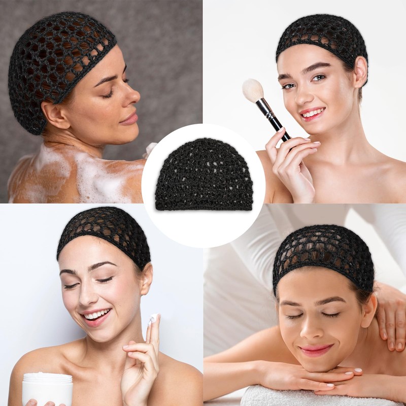 Abeillo 3PCS Crochet Hair Net, Soft Hair Net for Silk