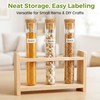 KAOPET 60Pcs Clear Plastic Test Tubes with Caps—Cork Stoppers, 15x100mm