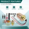 AUTOKAY Universal 6 Volt Electric Fuel Pump w/Installation Kit Inline