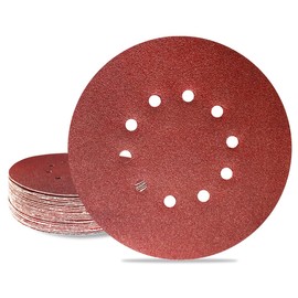 Meccion 225mm Sanding Disc 25 Pcs Grit P80 Sandpaper 10 Holes 9 Inch Hook and Loop Sander Discs for Drywall Sander, Sanding Giraffe