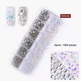 Dolores Piedra De Cristal Tornasol Super Calidad Nail Art En Caja