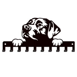 SUPERDANT Labrador Dog Metal Key Hooks with 10-Hooks Key Hanger Coat Hooks Decor Key Holder Wall Decorative Storage Hooks for Dog Leash Entryway Hallway Kitchen Bathroom Stash