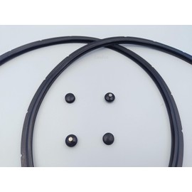 2 Pack 09905 Pressure Canner Sealing Ring,Replacement Gasket for Presto Pressure Cooker 01710 01740 01750 01770 01780, Includes Automatic Air Vent and Overpressure Plug