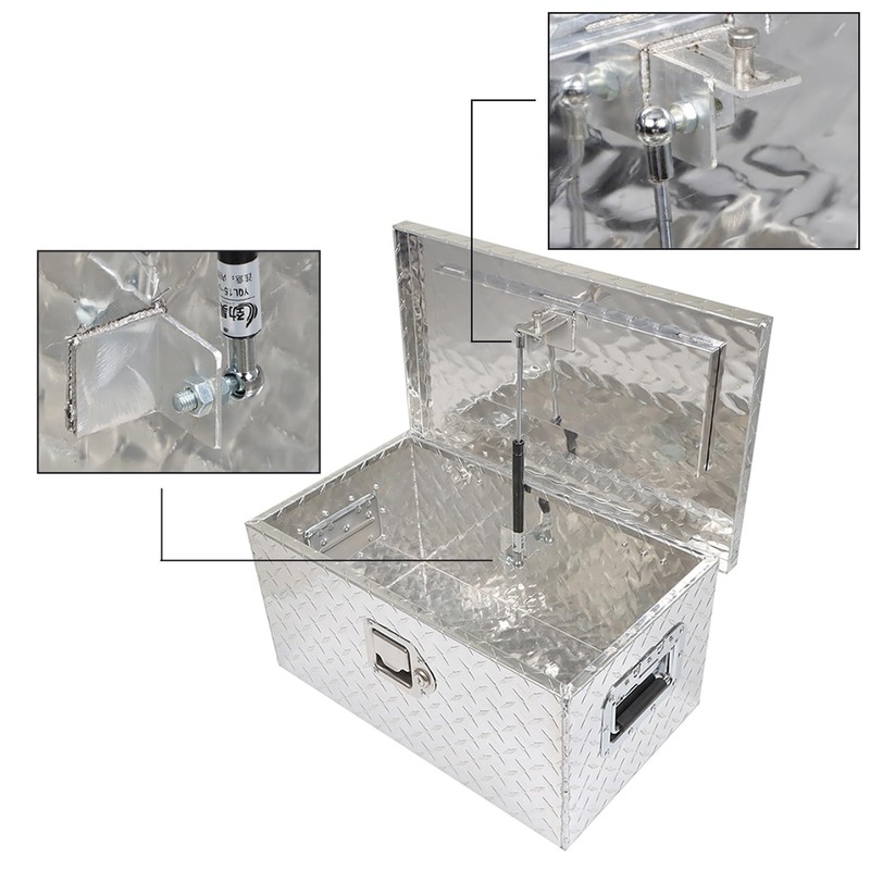 TJHSM 20 Inch Silver Heavy Duty Aluminum Tool Box with