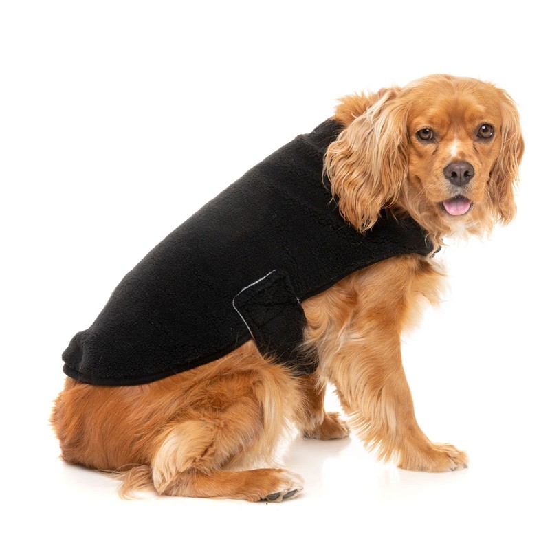 FuzzYard Black Teddy Dog Wrap Vest (2)