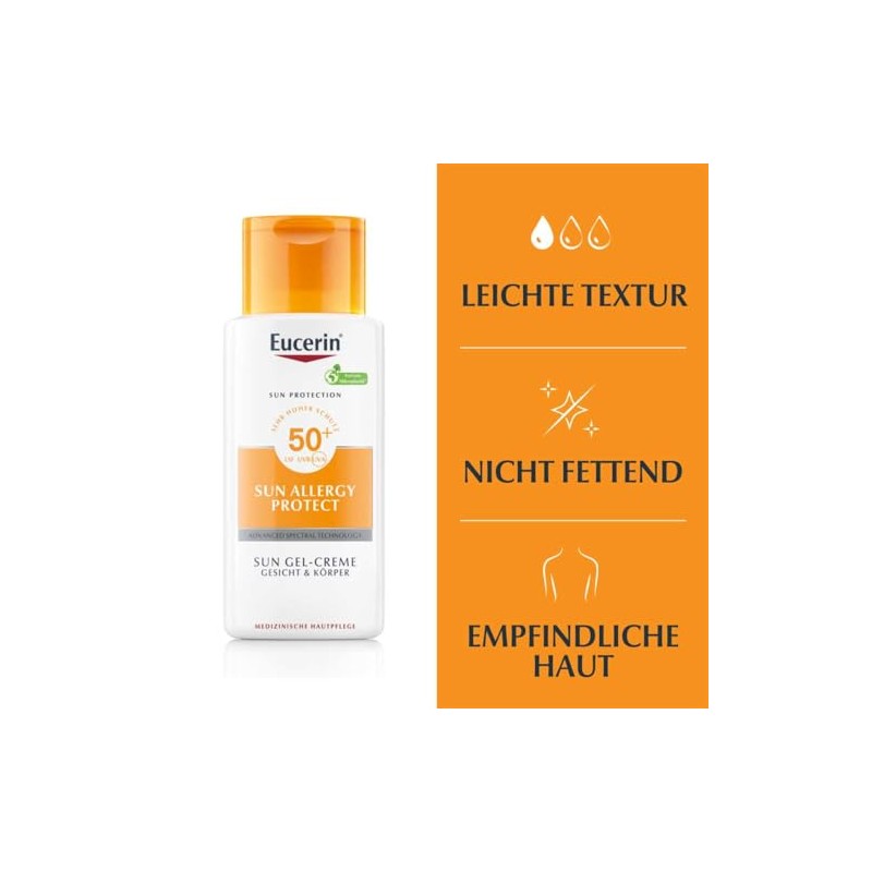 Eucerin Sonnen Allergie Schutz Sun Creme-Gel LSF 50, 150 ml