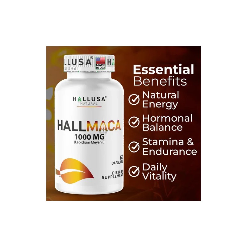 Hallusa Natural Hallmaca Maca Root 1000 Mg 60 Cápsulas