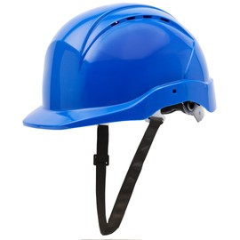 GUARD 5 - Construction helmet with rotary wheel system for gradual size adjustment - DIN EN 397 - Adjustable chin strap for optimum fit, 6-point webbing - Construction site helmet blue