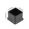 sourcing map Rubber Furniture Caps 25mm x 25mm Square Shaped