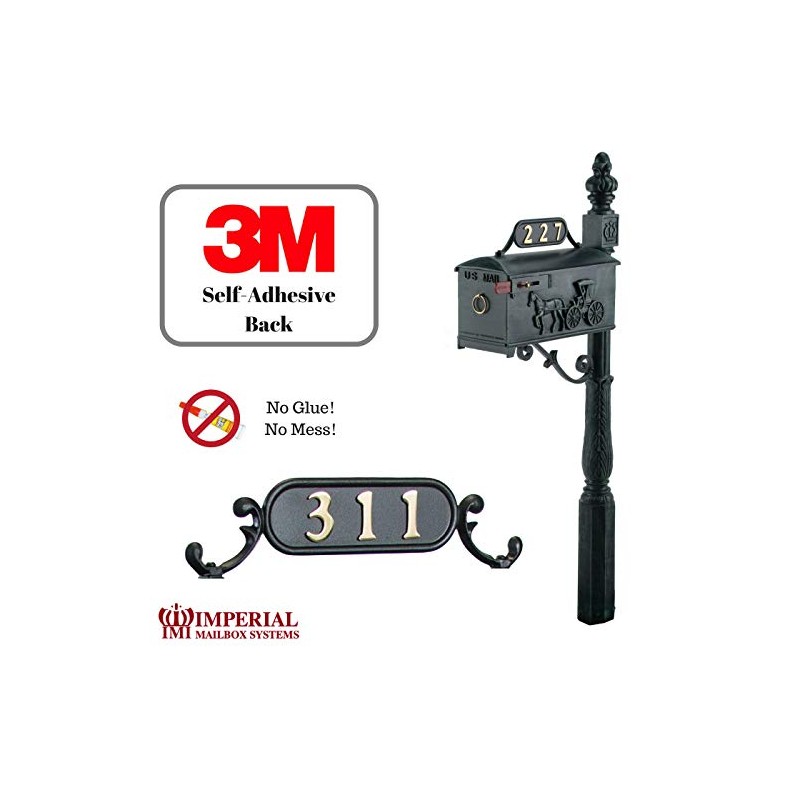 Self-Adhesive 2" Inch Imperial Brass Mailbox Number #2