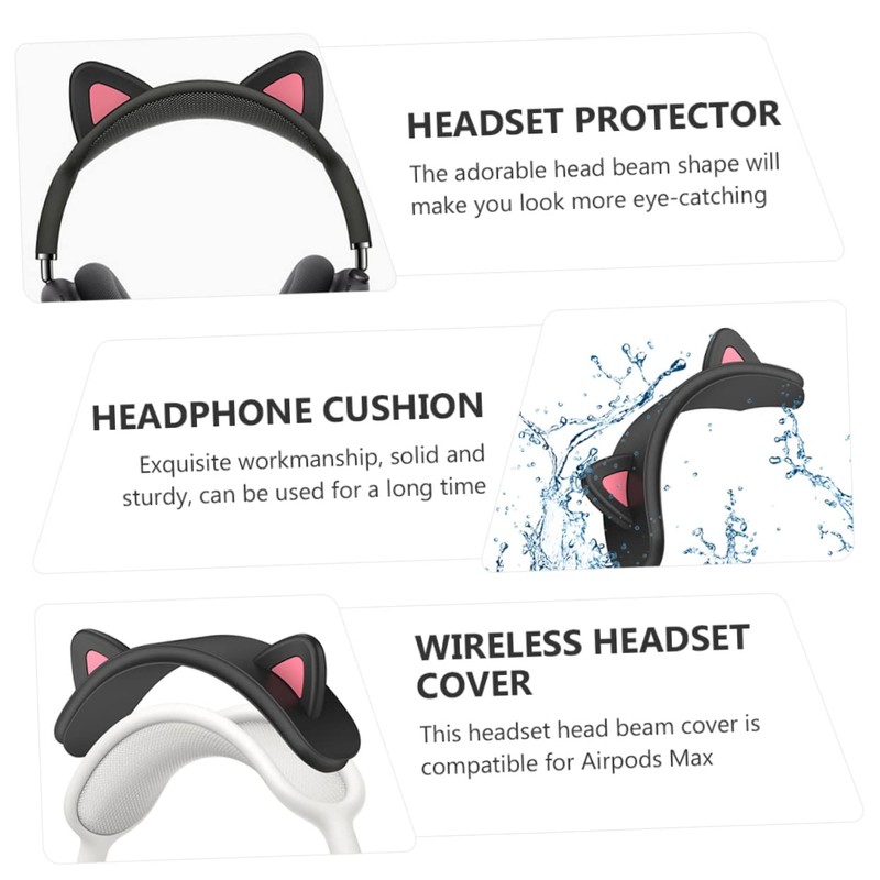 SHOWERORO Adorable Cat Ear Headphone Headband Cover for Durable Wireless