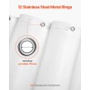 8G Heavy-Duty White PEVA Shower Curtain Liner 2-Pack Waterproof Plastic