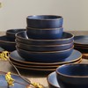 Stone Lain Brasa Modern Stoneware 16 Piece Dinnerware Sets, Plates