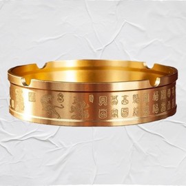 Luxury Round Brass Tabletop Ashtray for Easy Cleaning Outdoor Ashtray 2ea