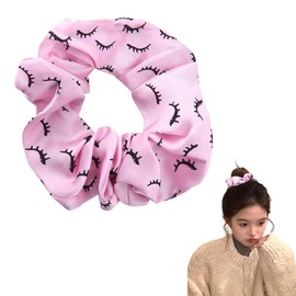 Makeup Artist Gifts for Women Satin Hair Scrunchies with Cute Print Lash Artist Gifts for Women Hair Ribbon Scrunchie for Women Birthday Gift for Esthetician Daughter Sister Friends