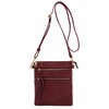 Isabelle Functional Multi Pocket Crossbody Bag (Wine)