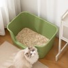 SpaceTime Large Cat Litter Box with High Sides,Cat Boxes for