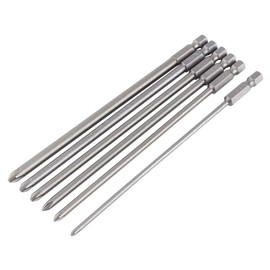 6pcs Screwdriver Drill Bits 150mm Long Magnetic Cross Head Bit Set Ph1 Ph2 Driver Bits