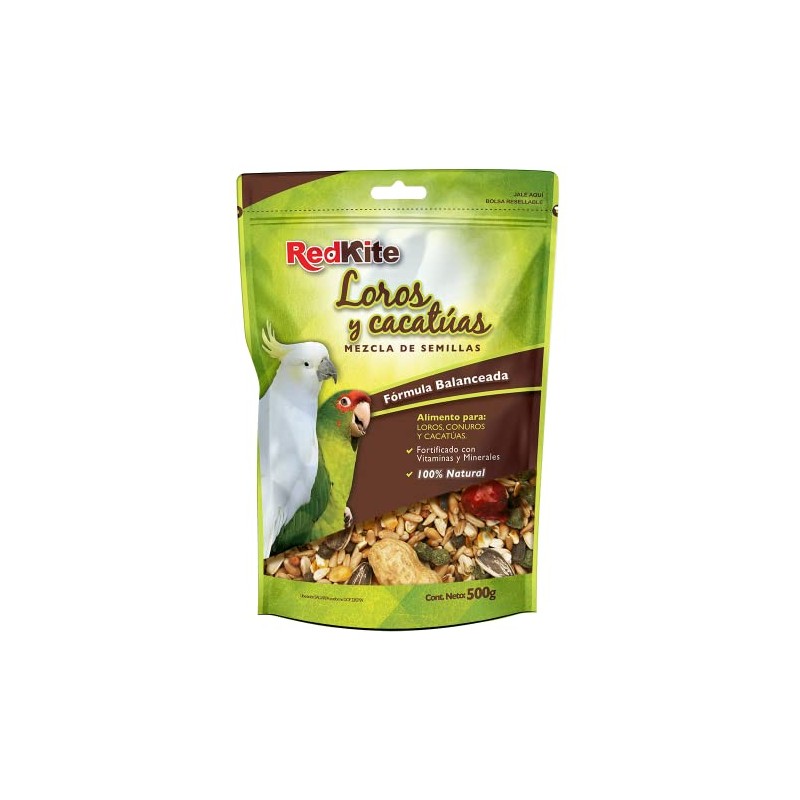 MEZCLA DE SEMILLAS P/LOROS Y CACATUAS 500 G