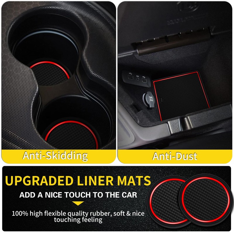 Asgohme Anti-Dust Upgraded Interior Pads Accessories, Compatible with Dodge Challenger