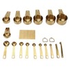 18PCS Measuring Cup Stainless Steel Gold Coffee Spoon Cup Set