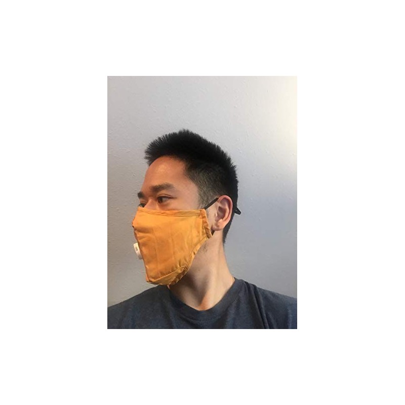 Sunset Orange Team Mask w/Vent Valve - Head Accessory -
