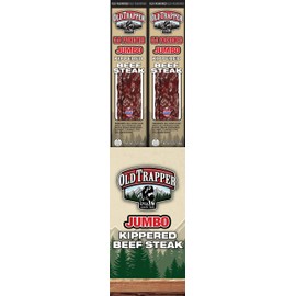 Old Trapper Old Fashioned Kippered Beef Steak | Traditional Style Real Wood Smoked | Healthy Protein Packed Snacks | 2 Ounce (Pack of 12)