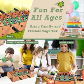 Goplus Foosball Table, 20 Inch Mini Tabletop Soccer Table with 2 Balls, Score Keepers, Portable Football Table for Kids, Family Night, Game Rooms