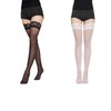 BRIIKPP Knee High Socks with Lace, 2-Piece Set, Strong Elasticity,