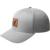 Kangol Leather Patch Flexfit Baseball Hat - Silver/XXL Baseball &