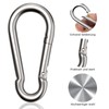 Pack of 6 Carabiner Key Ring Carabiner Hooks 80 mm