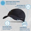 TrailHeads Women's Quick Dry Reflective Race Day Running Hat, Black