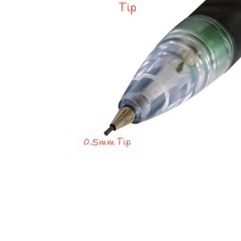 ZOFAX 0.5mm Mechanical Pencils, SUPREME-RT, Pack of 10, Propelling Pencils, Soft Grip, Sketch Write Draw, Black Ball Pen (Value Pack)