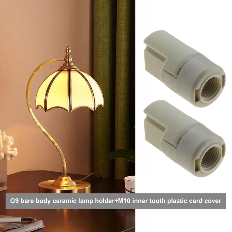 ECSiNG 6PCS G9 Lamp Holders Keyless Ceramic Halogen Socket with