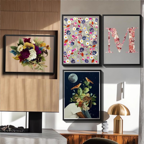Passat 11x14 Press Flowers Floating Frame - Black Oak Rustic