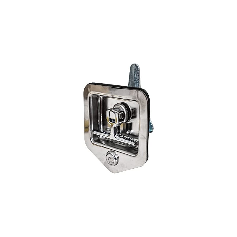 Buyers Products L8855 Locking T-Handle Latch, 2 Pack, Polished Stainless
