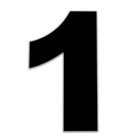 8 Inch Large House Numbers, Black Modern Home Address Signage for Outside, Wide Style & Never Rust, Number 1