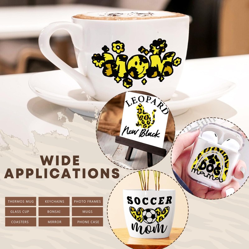 Tintnut Leopard Pattern Permanent Vinyl - 8 Sheets 12"x10" Cheetah