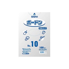 Shimojima 006763210 OPP Bag, Bourdon #20 No.10, With Holes, Transparent, 100 Sheets