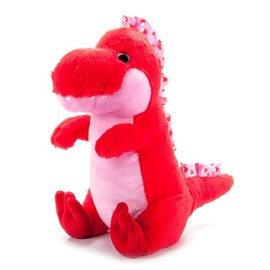 The Petting Zoo Val Darling Dino Stuffed Animal Plushie, Valentine’s Day Gifts for Kids, Red Dinosaur Plush Toy, 10 inches