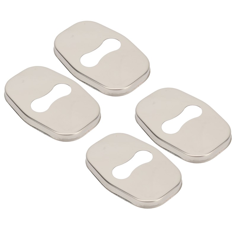 4PCS Door Lock Striker Cover Stainless Steel Strong Protection Replacement