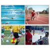 Jagowa 4 Pcs Plastic Whistle with Lanyard 4 Colors for