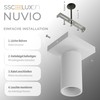 SSC-LUXon NUVIO Aufbaustrahler Deckenlampe Wandleuchte Spot 2-flammig downlight schwenkbar weiß