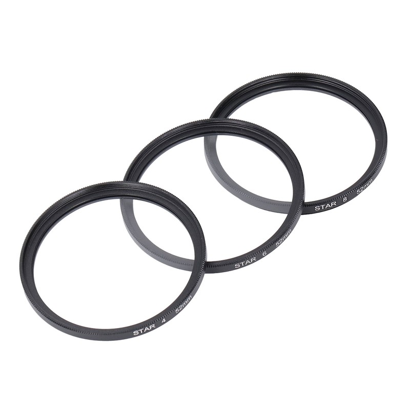 Star Filter Lens Set 52mm Adjustable Starburst Effect Filter 4