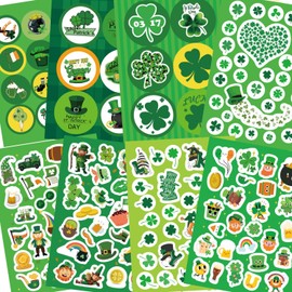 486pcs St Patricks Day Stickers Shamrock Stickers St. Patrick's Day Stickers for Kids Bulk Saint Patricks Day Stickers St Patrick Stickers for Kids Party Favors