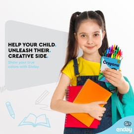 Enday 24 Count Crayons, 2 Pack for Kids & Teachers, Easy to Hold Toddler Crayons, Premium Non-Toxic, 48 Assorted Colors