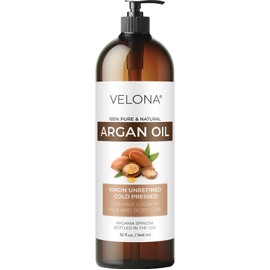 Velona Argan Oil - 32 Fl Oz | 100% Pure & Natural Morocco Unrefined Cold Pressed